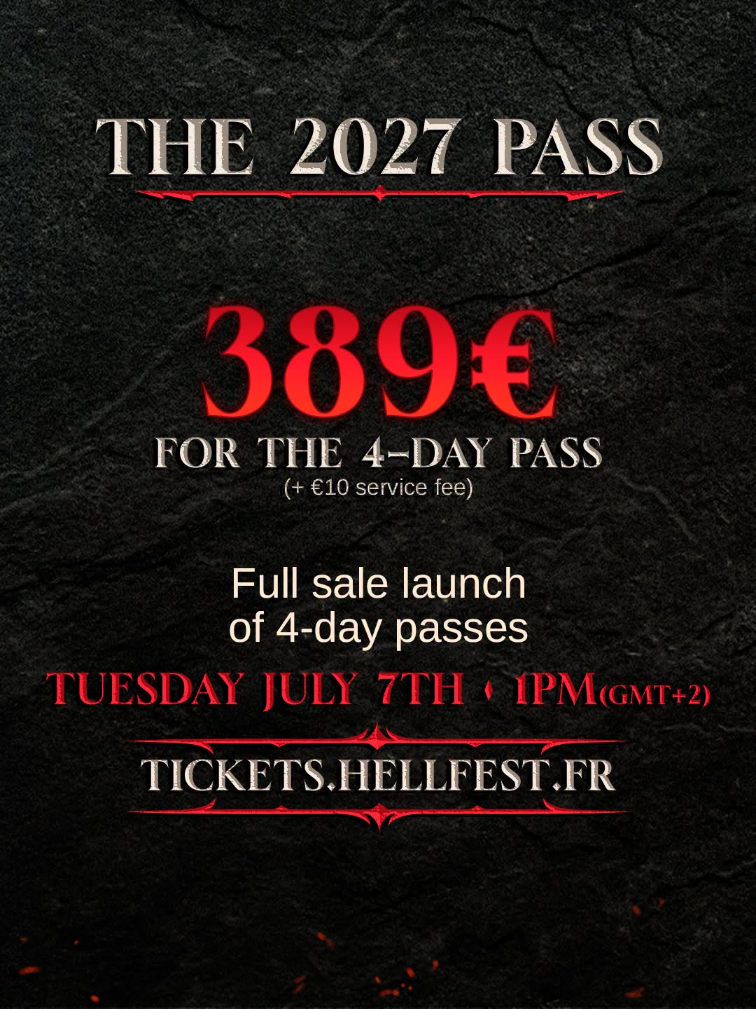 Vente pass 4 jours